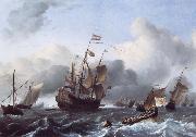Ludolf Backhuysen The Eendracht and a Fleet of Dutch Men-of-War oil painting picture wholesale